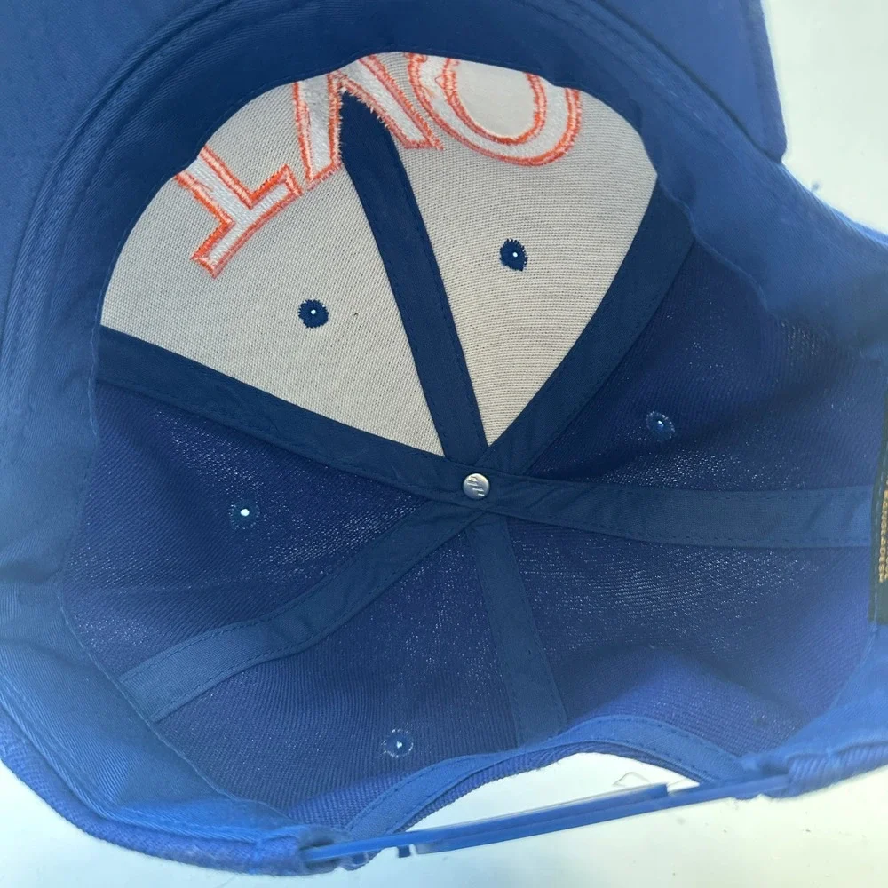 TVO Snapback Hat‎ Adult Blue Orange Embroidered Logo Baseball Cap Wool Blend